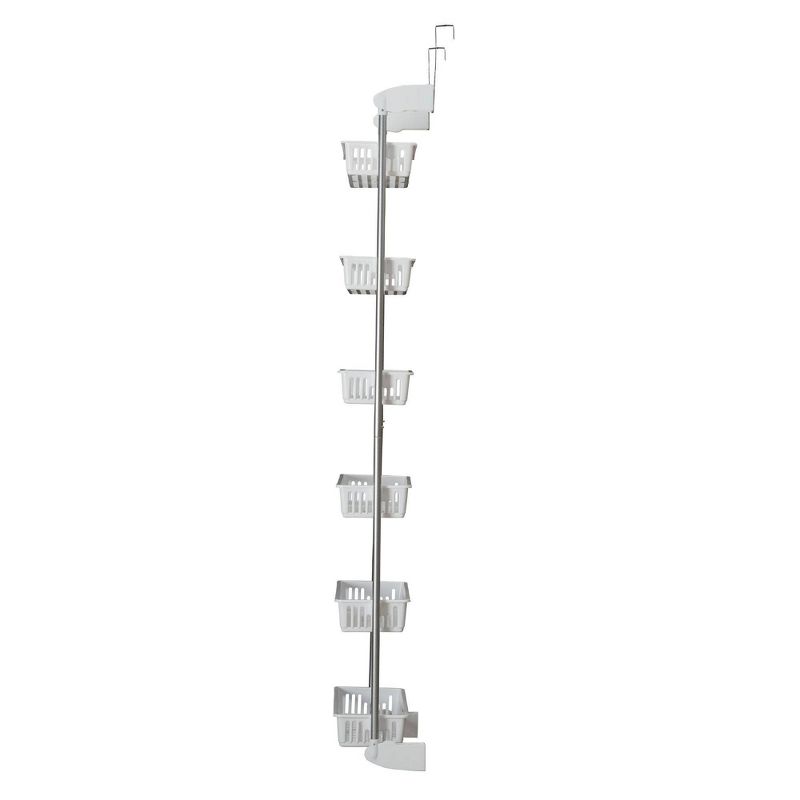 Household Essentials 6 Basket Over-the-Door Storage Rack White