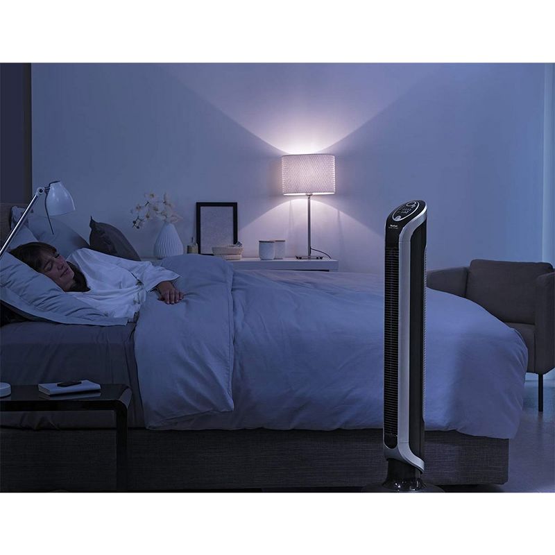 Rowenta VU6670 Fresh 180 Degree Oscillating 3 Speed Tower Fan and Remote, Black