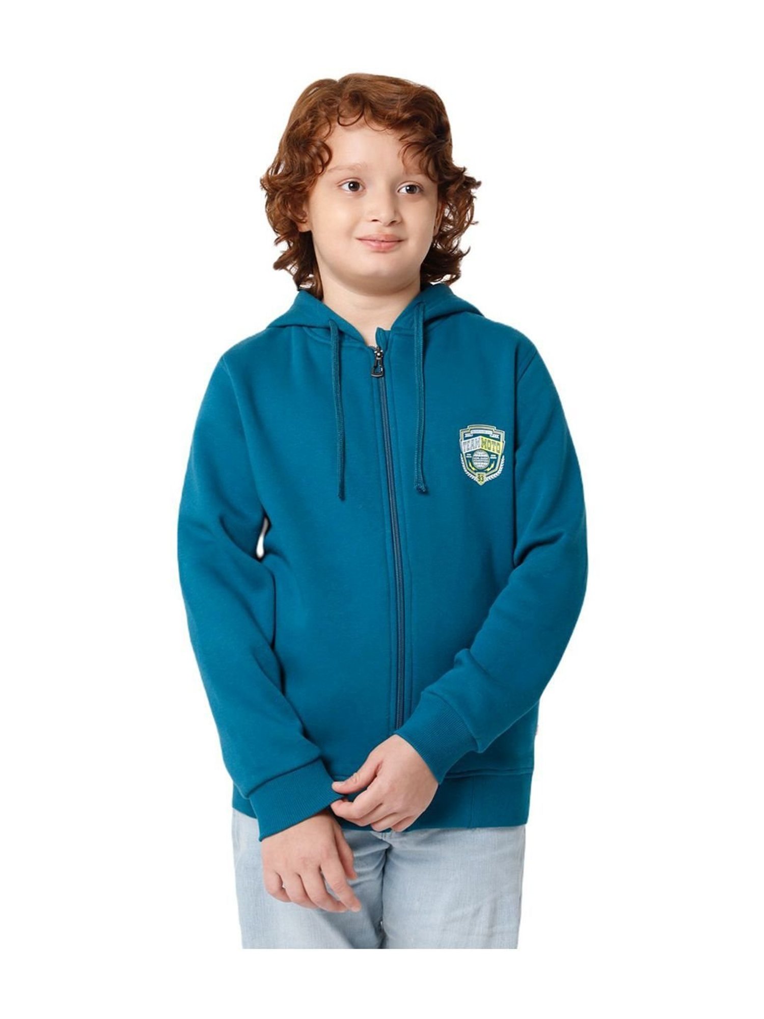 Proteens Kids Caribbean Blue Regular Fit Full Sleeves Jacket