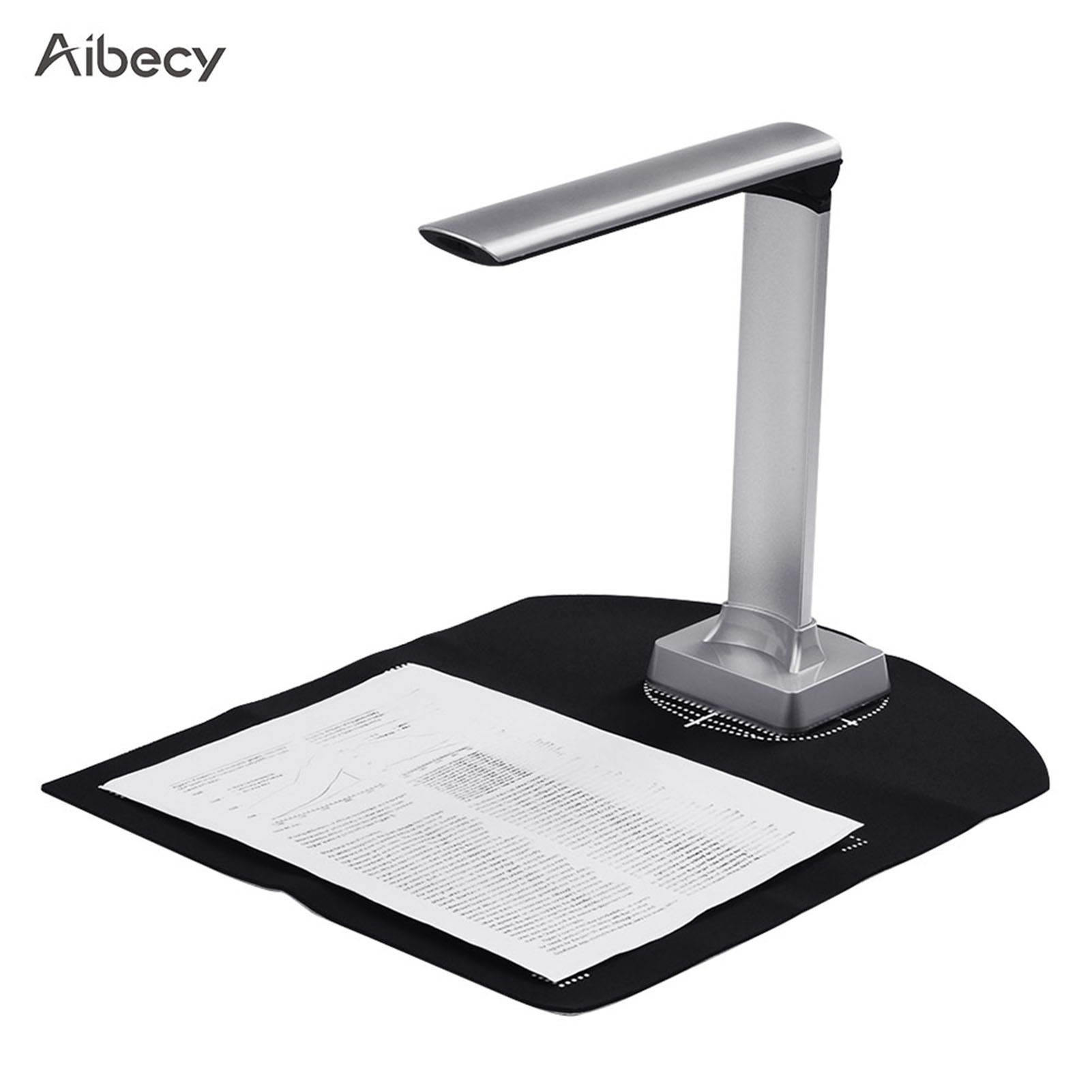Aibecy BK30 Document Camera 5 Mega-pixel High Definition Portable Scanner Capture Size A4 Scanners for File Card Passport Recognition Support 7 Languages German/ Russian/ French/ Japanese/ Spanish/
