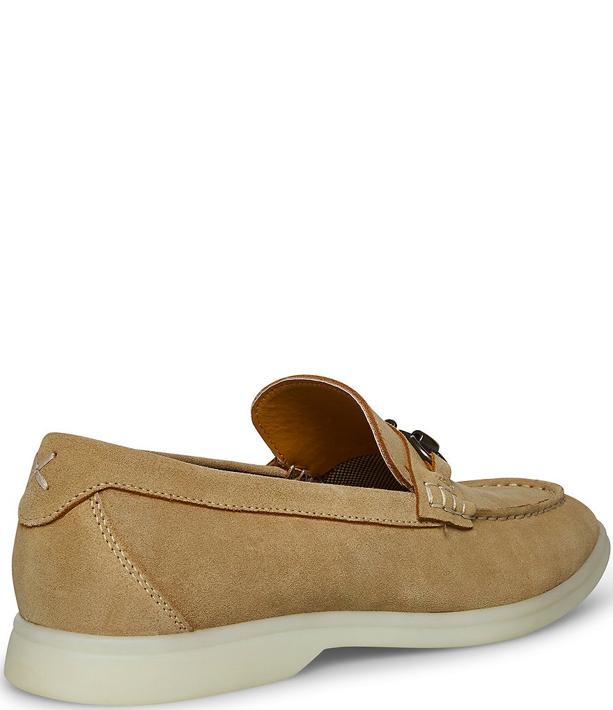 Steve Madden Men's Kelvinn Bit Buckle Detail Suede Slip-On Loafers