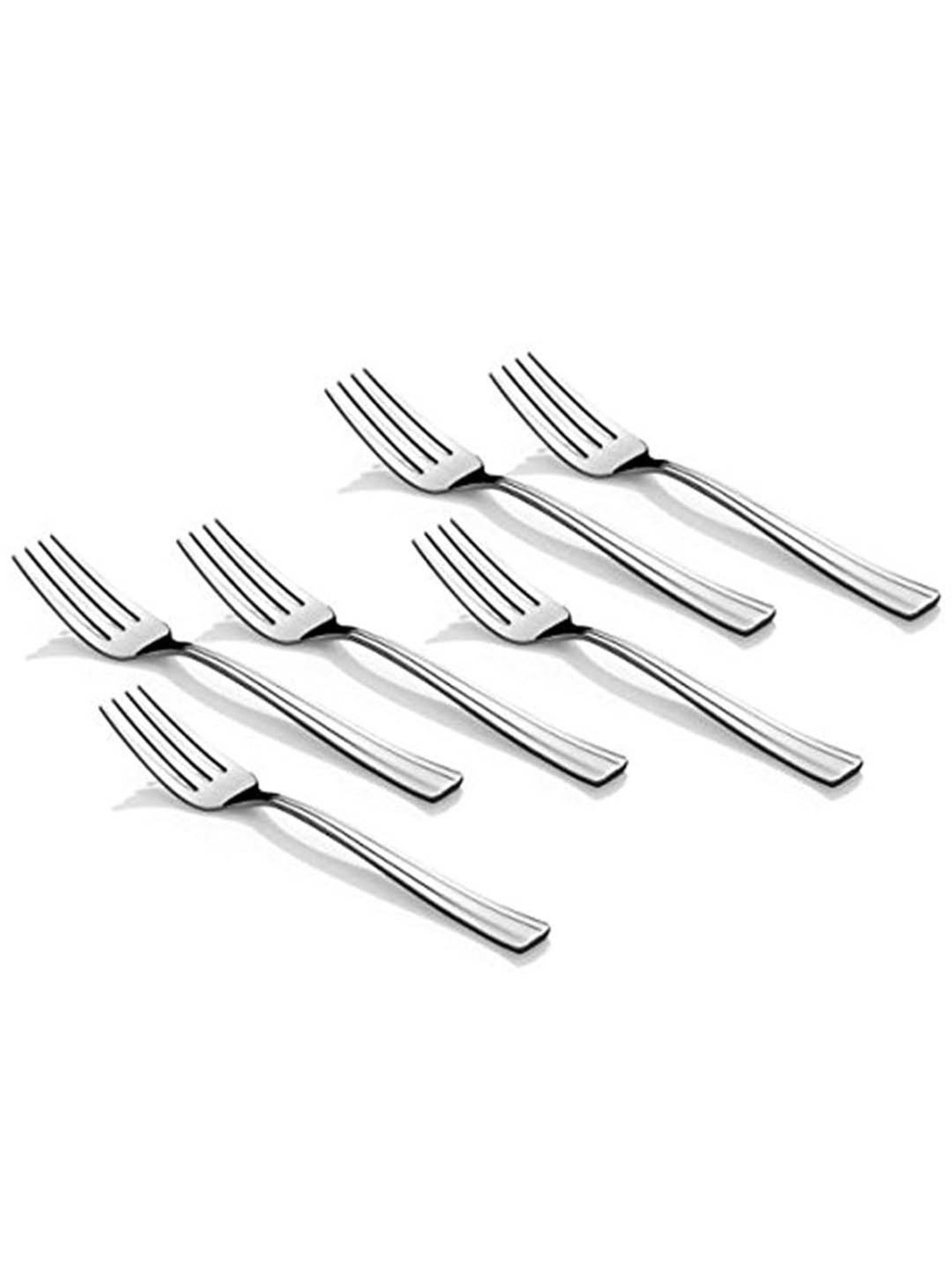 FnS Venice Silver Stainless Steel Dinner Fork - Set of 6