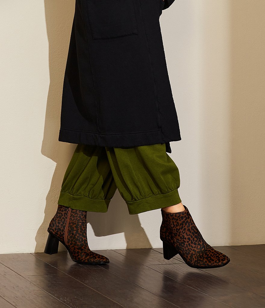 Gibson & Latimer Vina Leopard Print Haircalf Booties