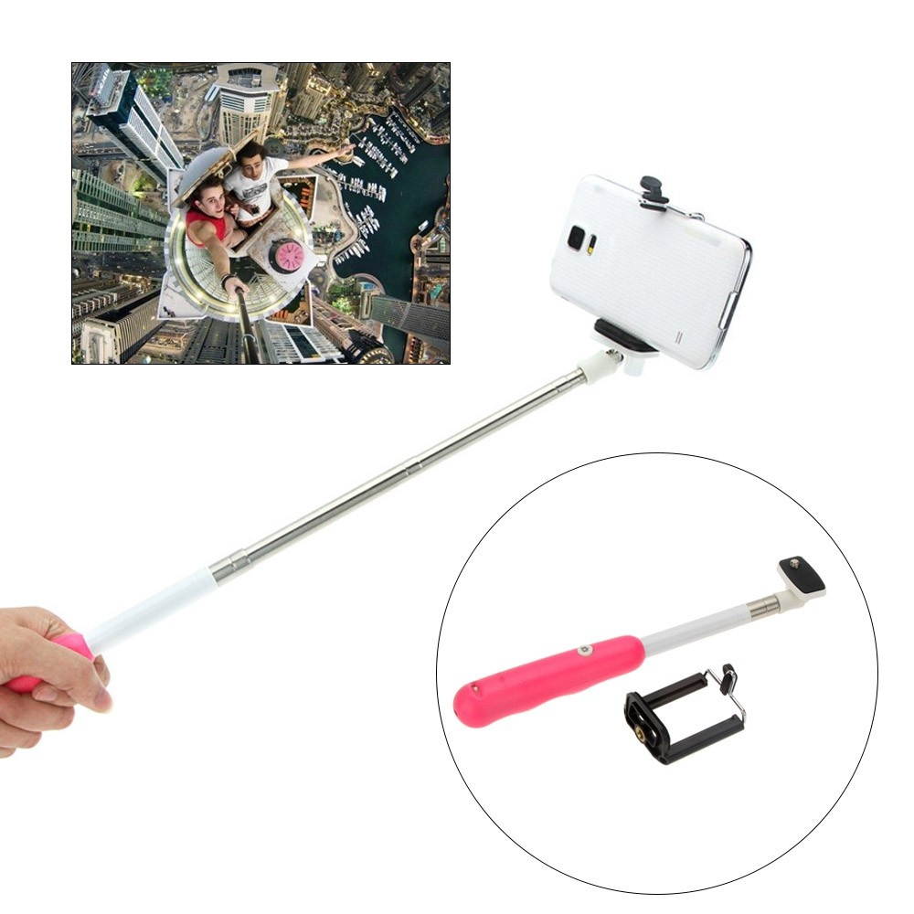 Extendable Wireless Bluetooth Remote Shutter Control Handheld Selfie Self-Timer Pole Monopod for Gopro SJCAM