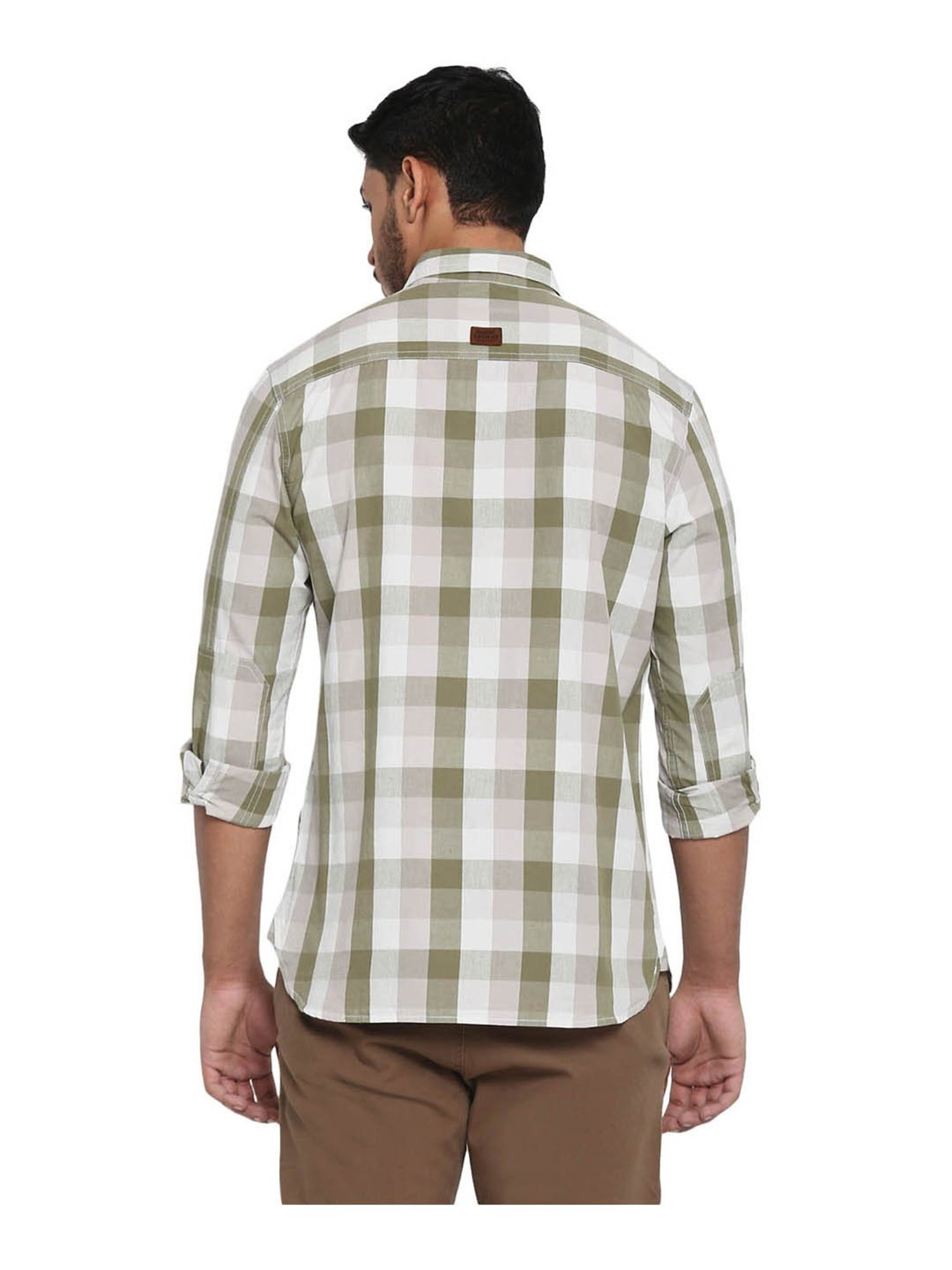 Kuons Avenue Cobalt Blue Slim Fit Denim Shirt