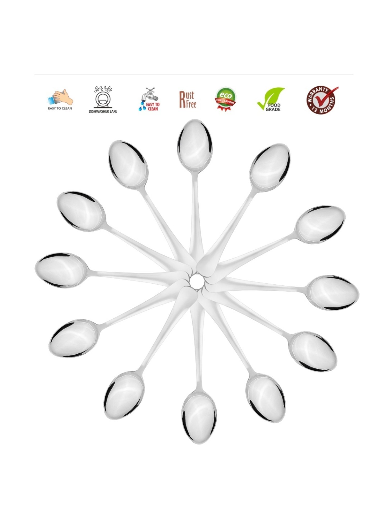 Westside Home Brown Copper Tea Spoons (Set of 4)