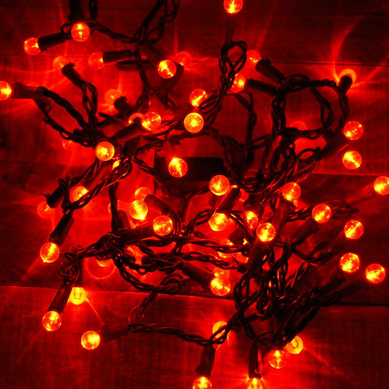 70 Lights Electric Globe String Lights LED Orange