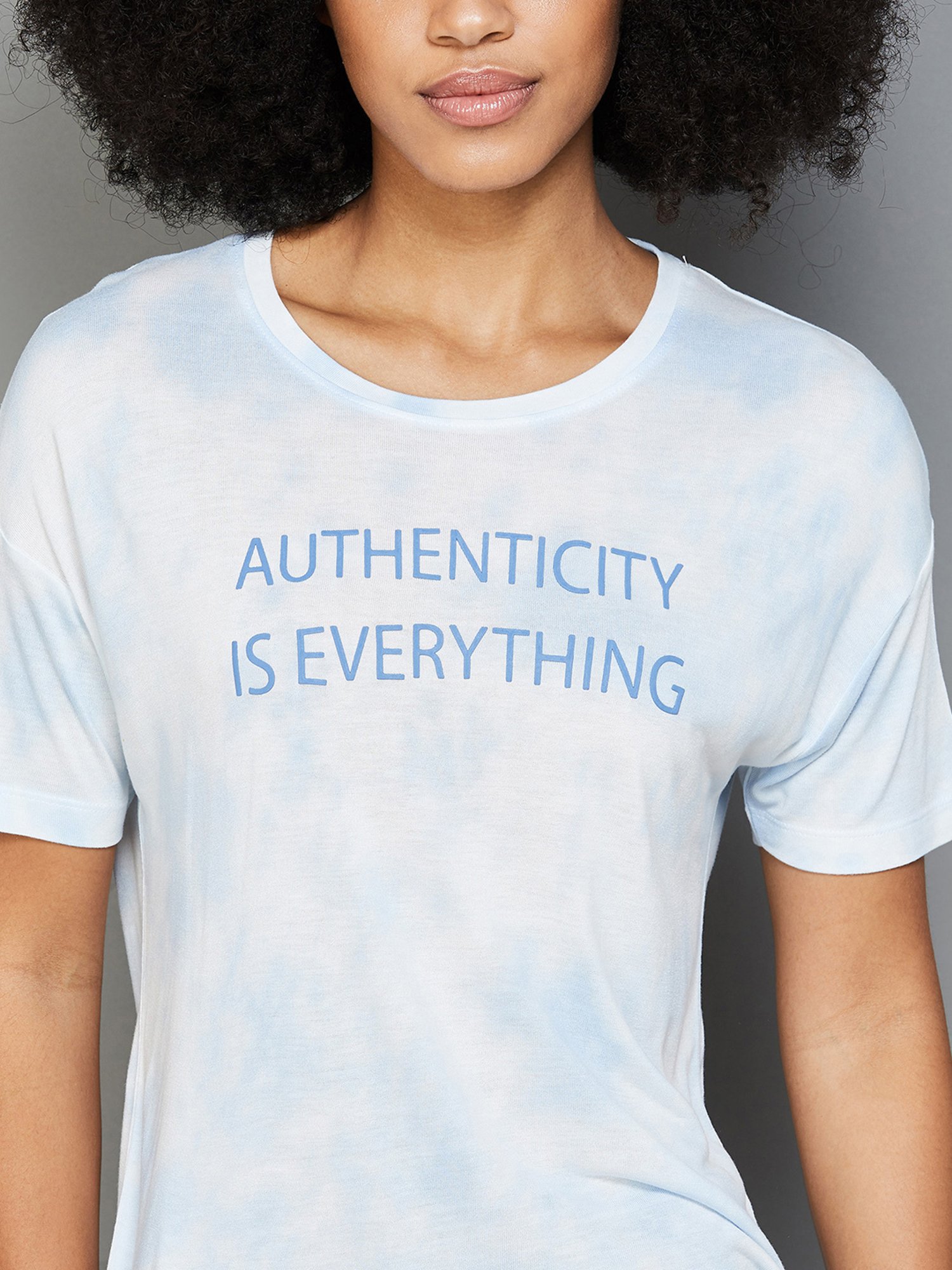 Fame Forever by Lifestyle Blue Graphic Print T-Shirt