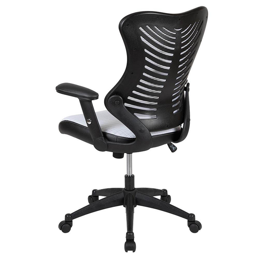High Back Designer White Mesh Executive Swivel Ergonomic Office Chair with Adjustable Arms