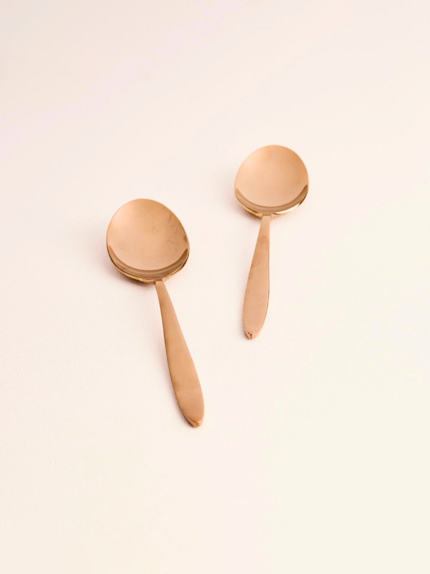 BlackCarrot Rose Gold Stainless Steel Servng Spoon Set of 2