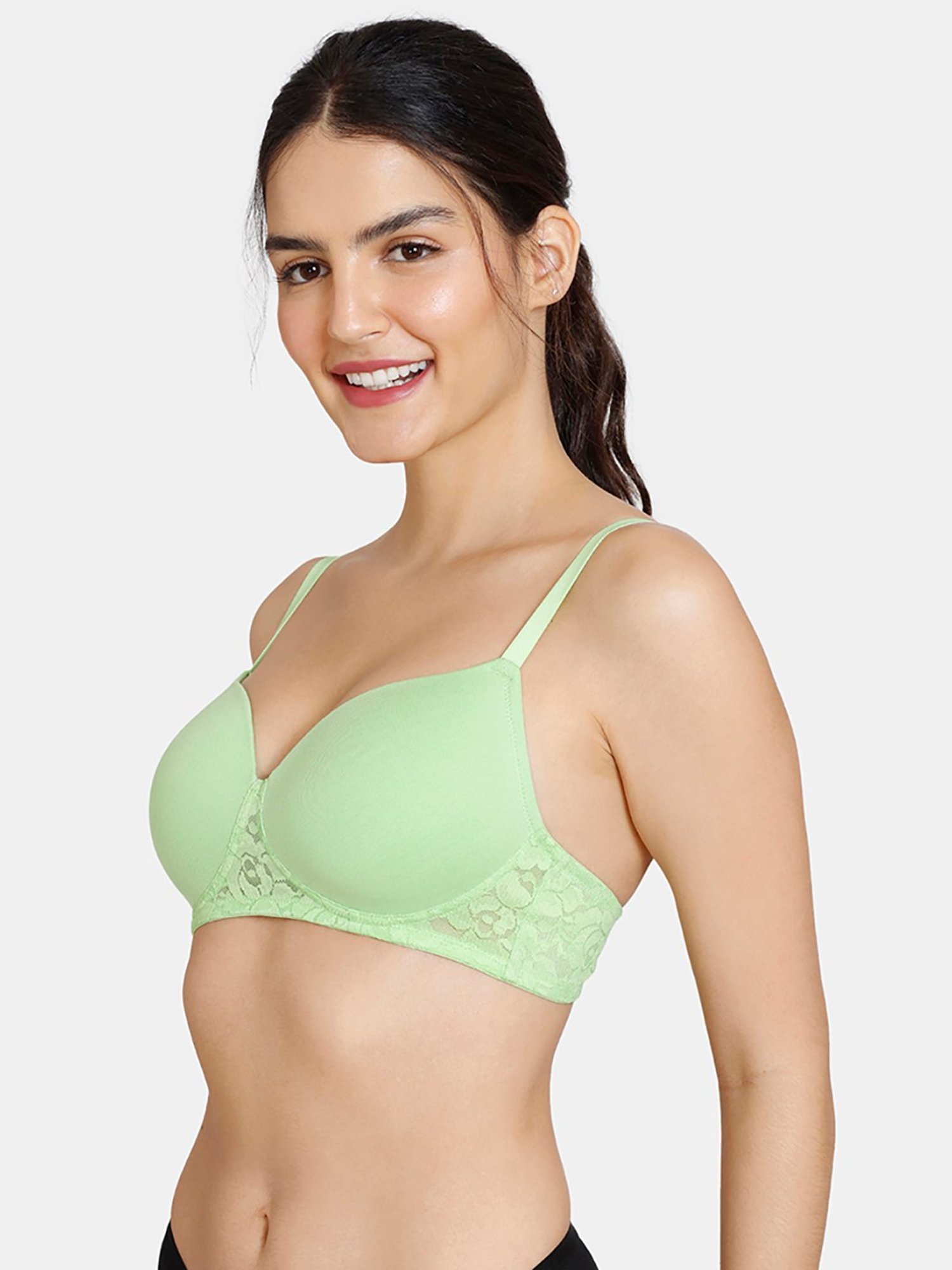 Zivame Green Half Coverage Wireless T-Shirt Bra