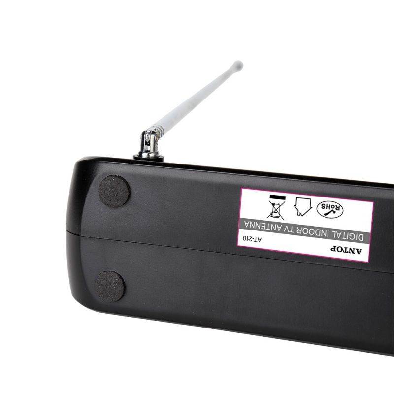 Antop Ring AT-210  Indoor TV Antenna - 35 Mile - Multi-directional Reception - Hairline Black - 6ft Cable -  4K UHD Ready