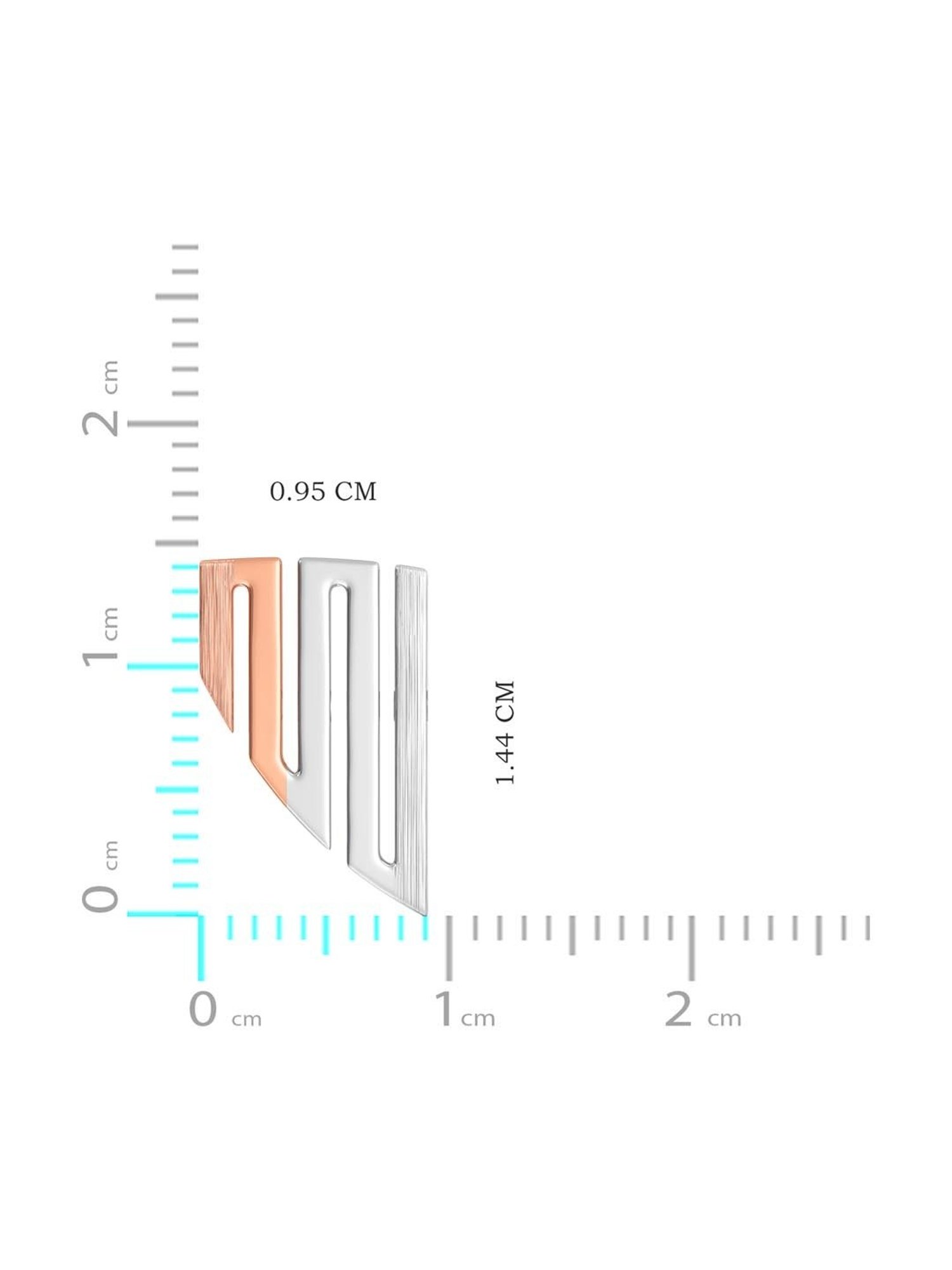 Joyalukkas 950 Platinum Futuristic Fashion Ear Stud