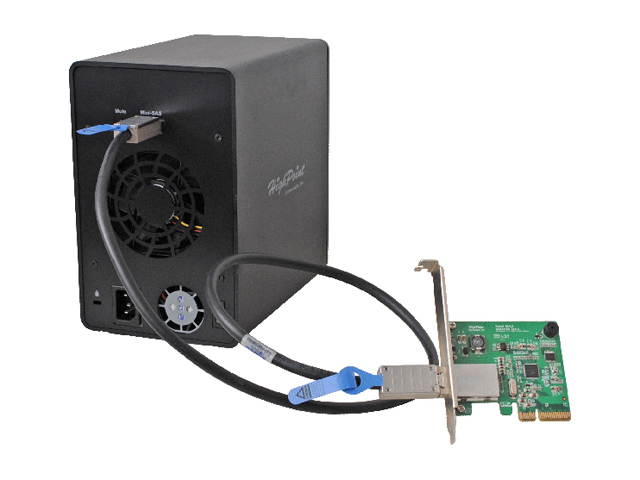 HighPoint RocketStor 6414VS - 4-Bay Q-SATA Value RAID Tower Enclosure