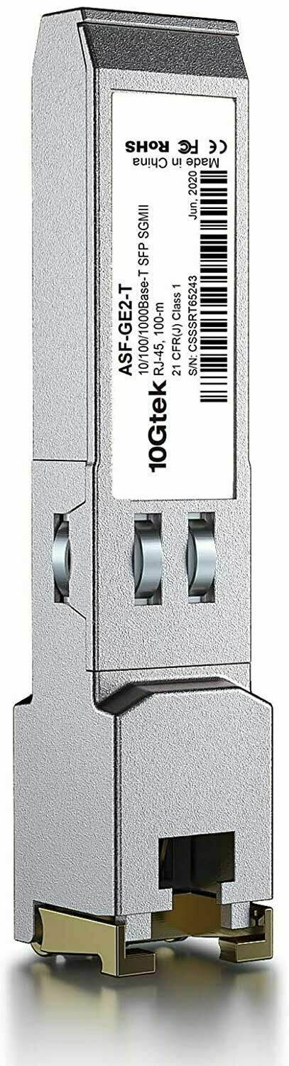 100/1000Base-T SFP Transceiver Multi-rate Module  SGMII Copper RJ-45 CAT.5e Compatible with Mikrotik