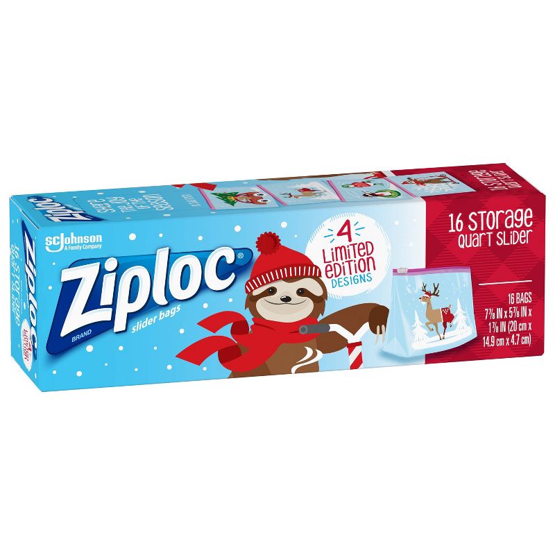 Ziploc Holiday Slider Food Storage Bags - 16ct