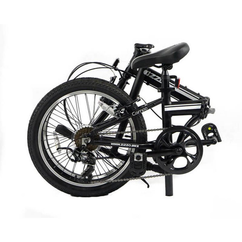 ZiZZO Campo 7-Speed Aluminum 20" Folding Bike - Black