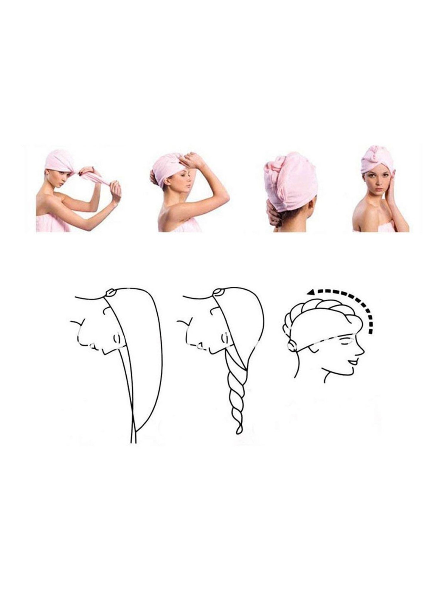 Bronson Professional Microfiber Hair Wrapper Towel