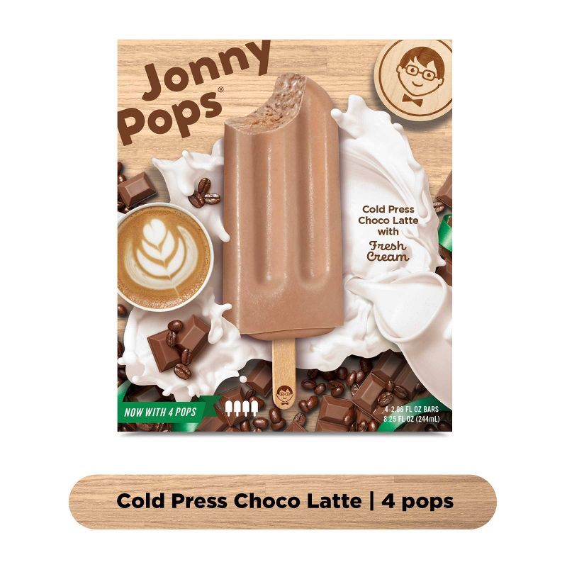 JonnyPops Cold Press Coffee Chocolate & Cream Frozen Bars - 4pk/8.25oz