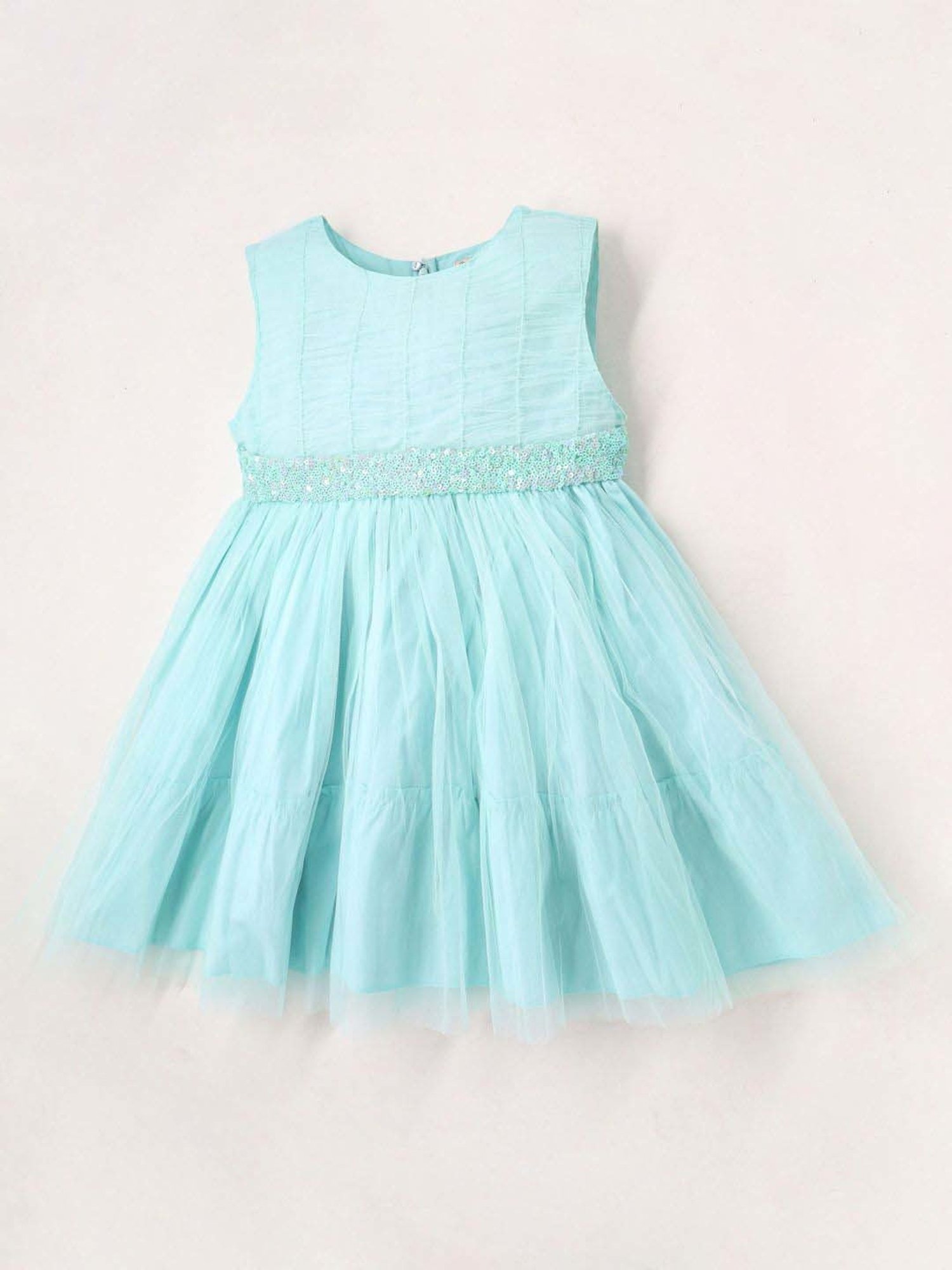Cherry Crumble By Nitt Hyman Kids Blue Embellished Dress