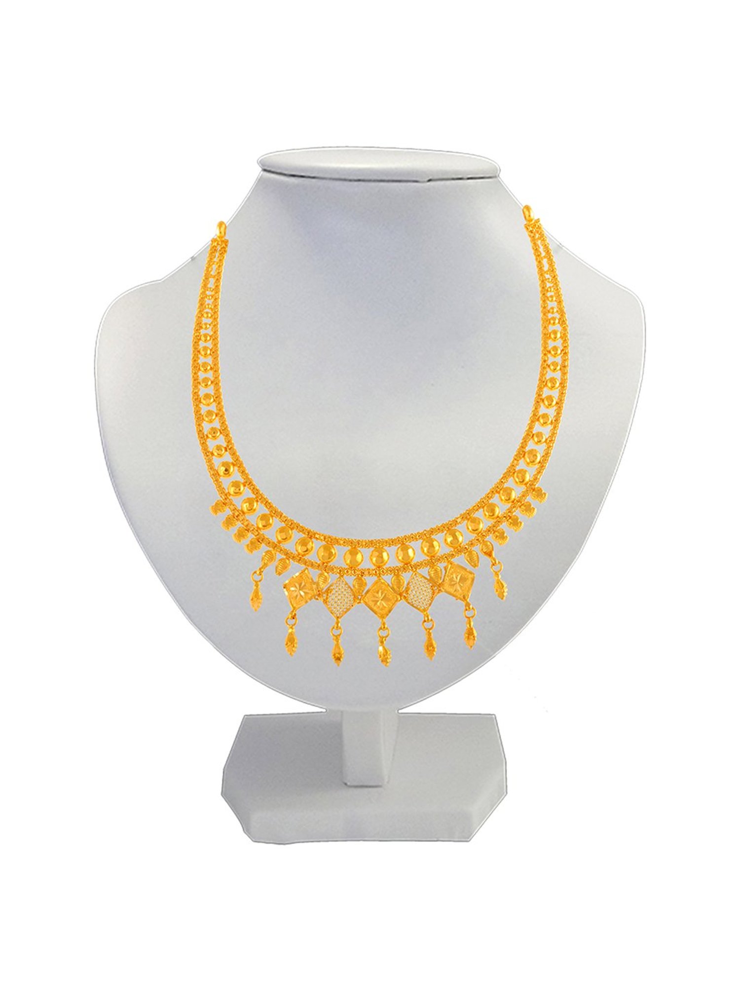 CKC Repouss&iquest; Work Rudraksha Gold Extender Neck Chain: Spiritual Elegance