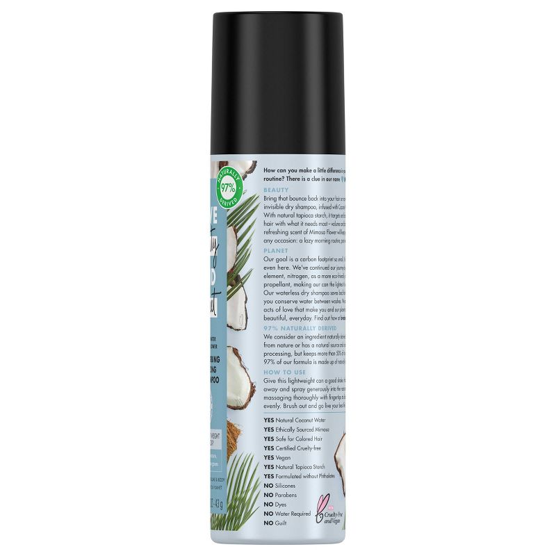 Love Beauty and Planet Coconut Water Dry Shampoo - 1.53oz