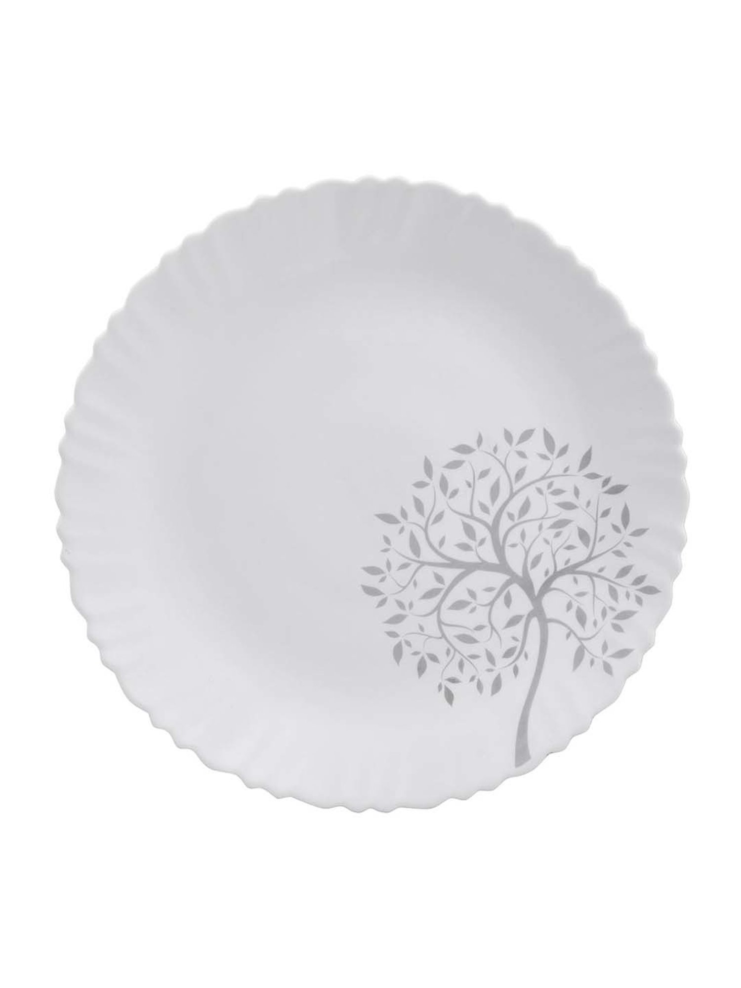 Cello White & Rust Glass Dinner Set