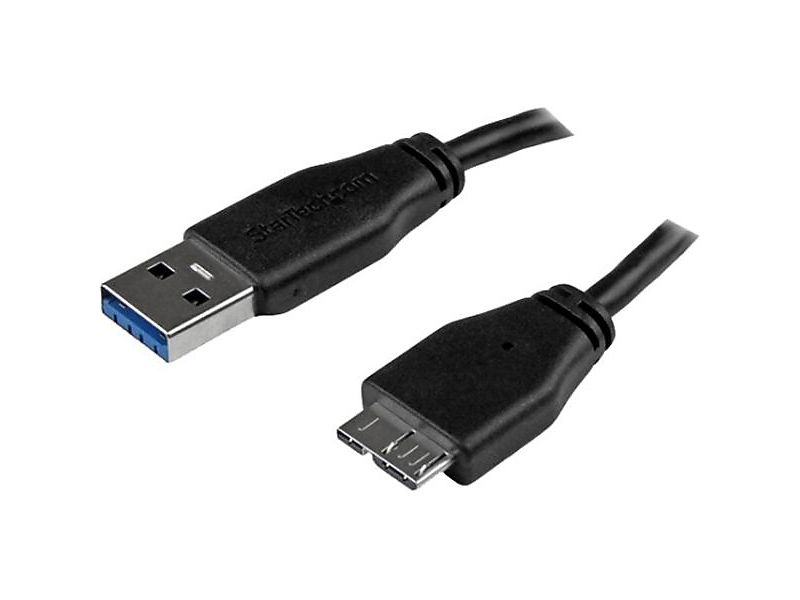 Avue StarTech Slim SuperSpeed 3' M/M USB 3.0 A To Micro B Cable, Black USB3AUB1MS