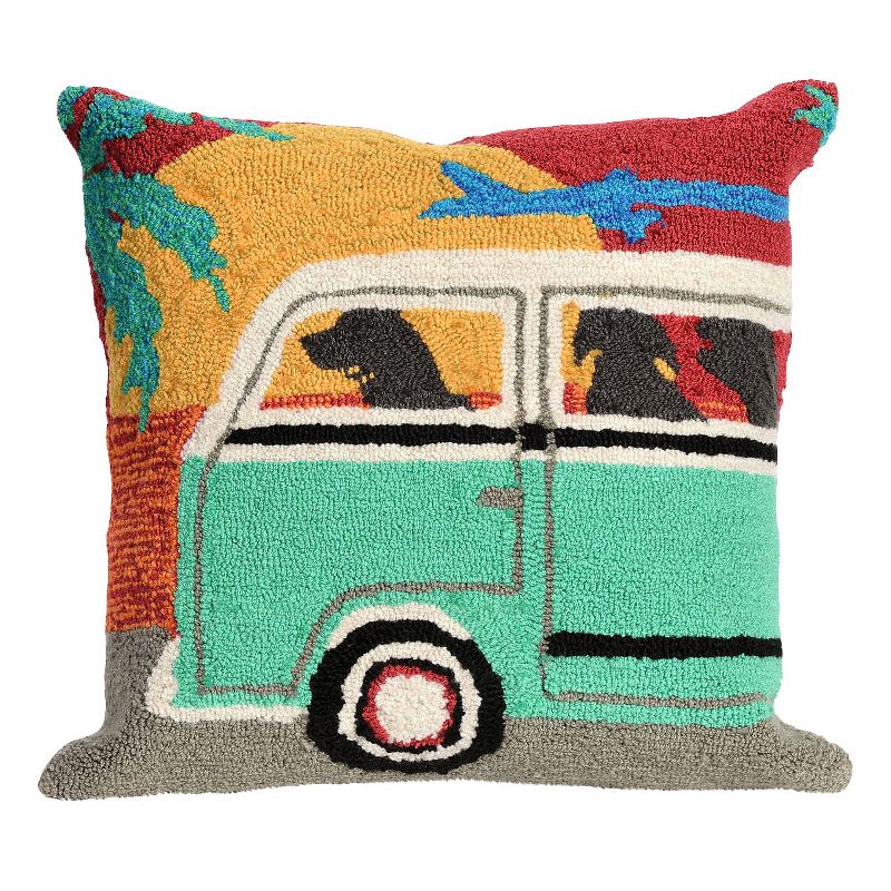 18"x18" Sunset Beach Trip Indoor/Outdoor Square Throw Pillow - Liora Manne