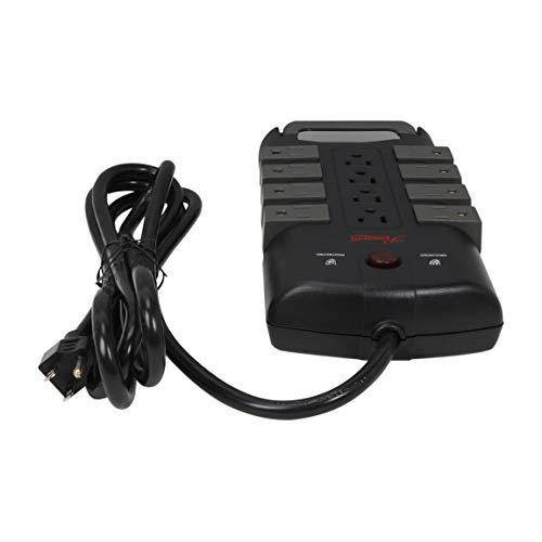 6Outlet + 2 USB 1050 Joule Surge Protector Power Strip with 25Ft Long Extension Cord White UL Listed