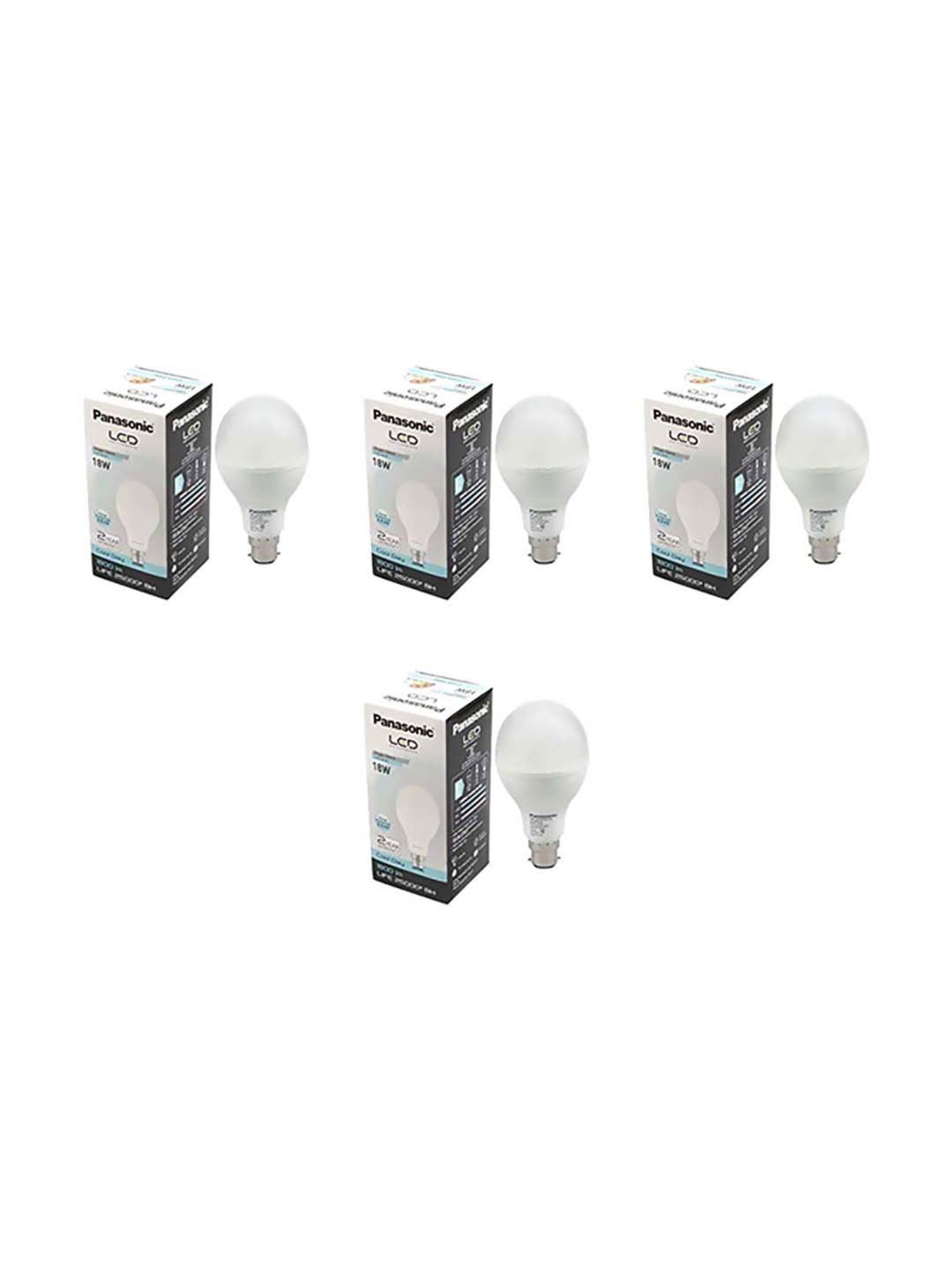Panasonic PBUM01187 18W B22 LED Bulb - Pack of 4 (White)