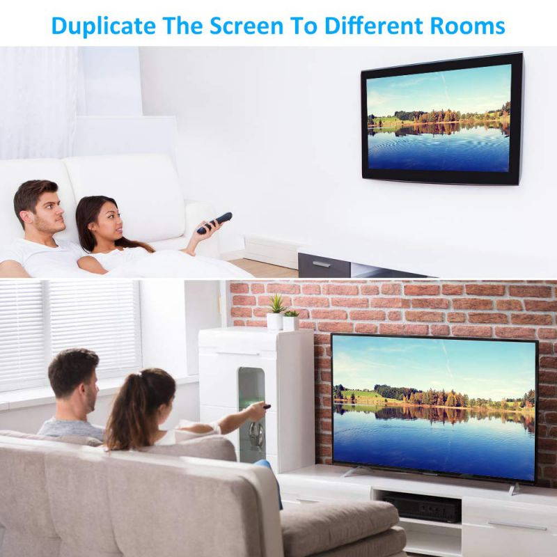 HDMI Splitter 1 in 4 Out V1.4 Powered 1x4 Ports Box Supports 4K@30Hz Full Ultra HD 1080P 3D Compatible with PC STB Xbox PS4 Fire Stick Roku Blu-Ray Player TV HDTV (1 Input to 4 Outputs)