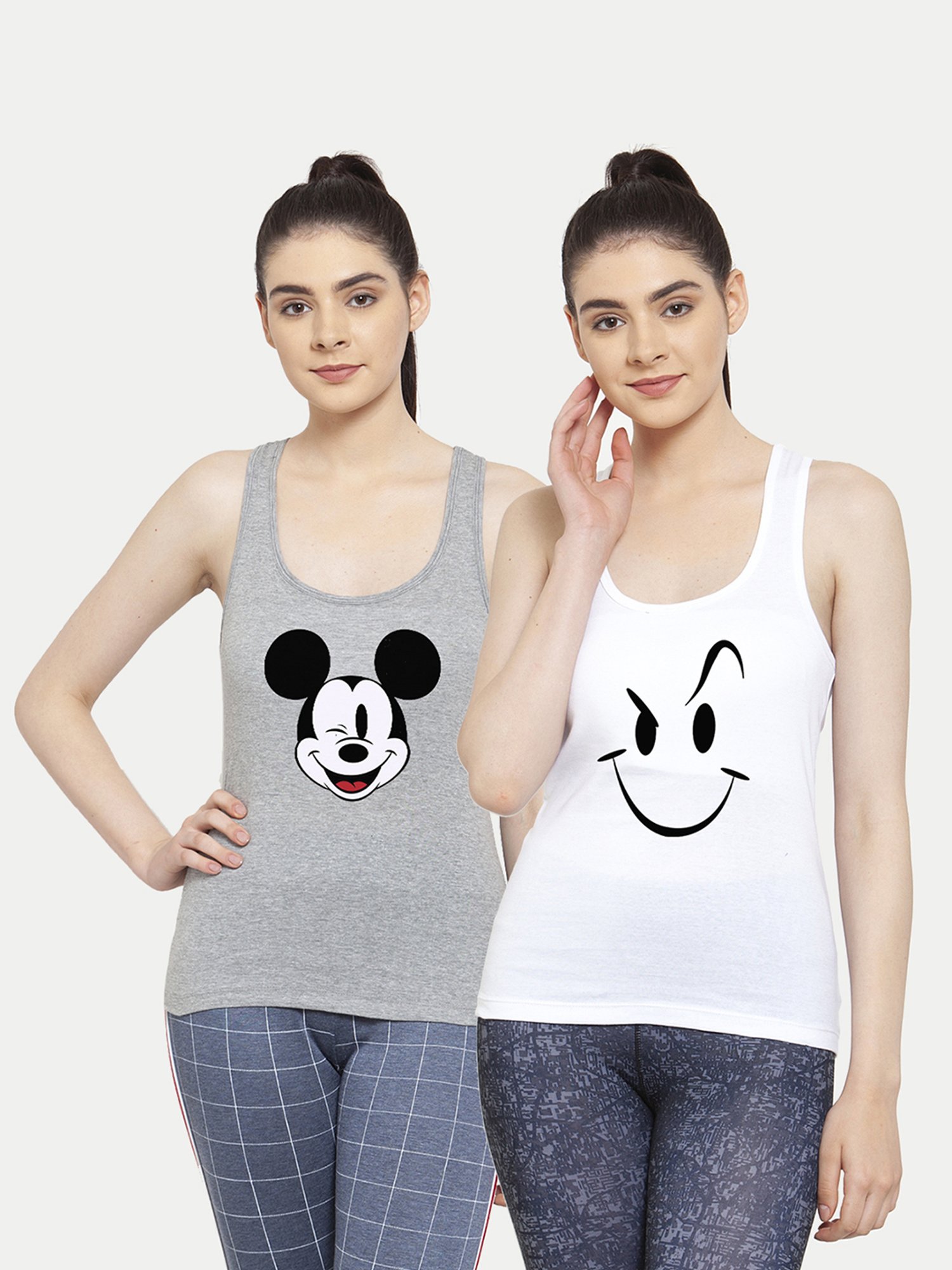 Friskers Multicolor Printed Camisole (Pack Of 2)