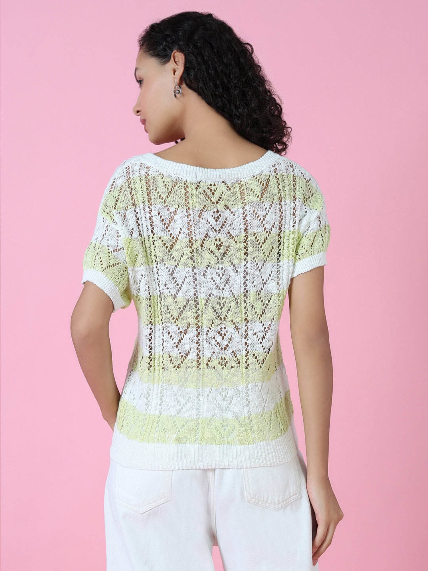 SHOWOFF Green Self Design Top