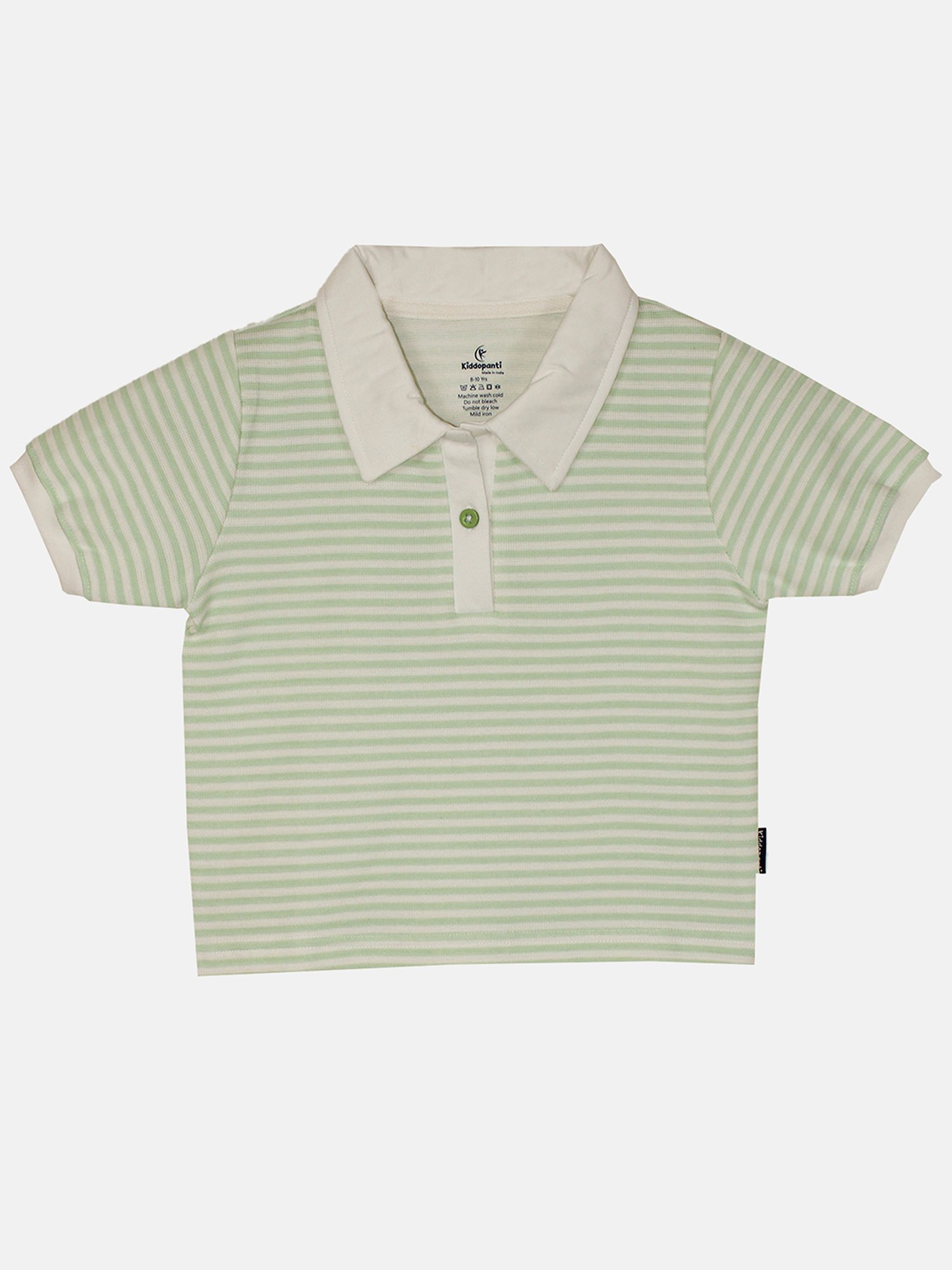 LilPicks Kids Teal Solid Crop Top