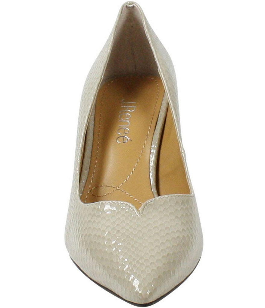 J. Renee Abigaile Patent Embossed Snake Print Pumps