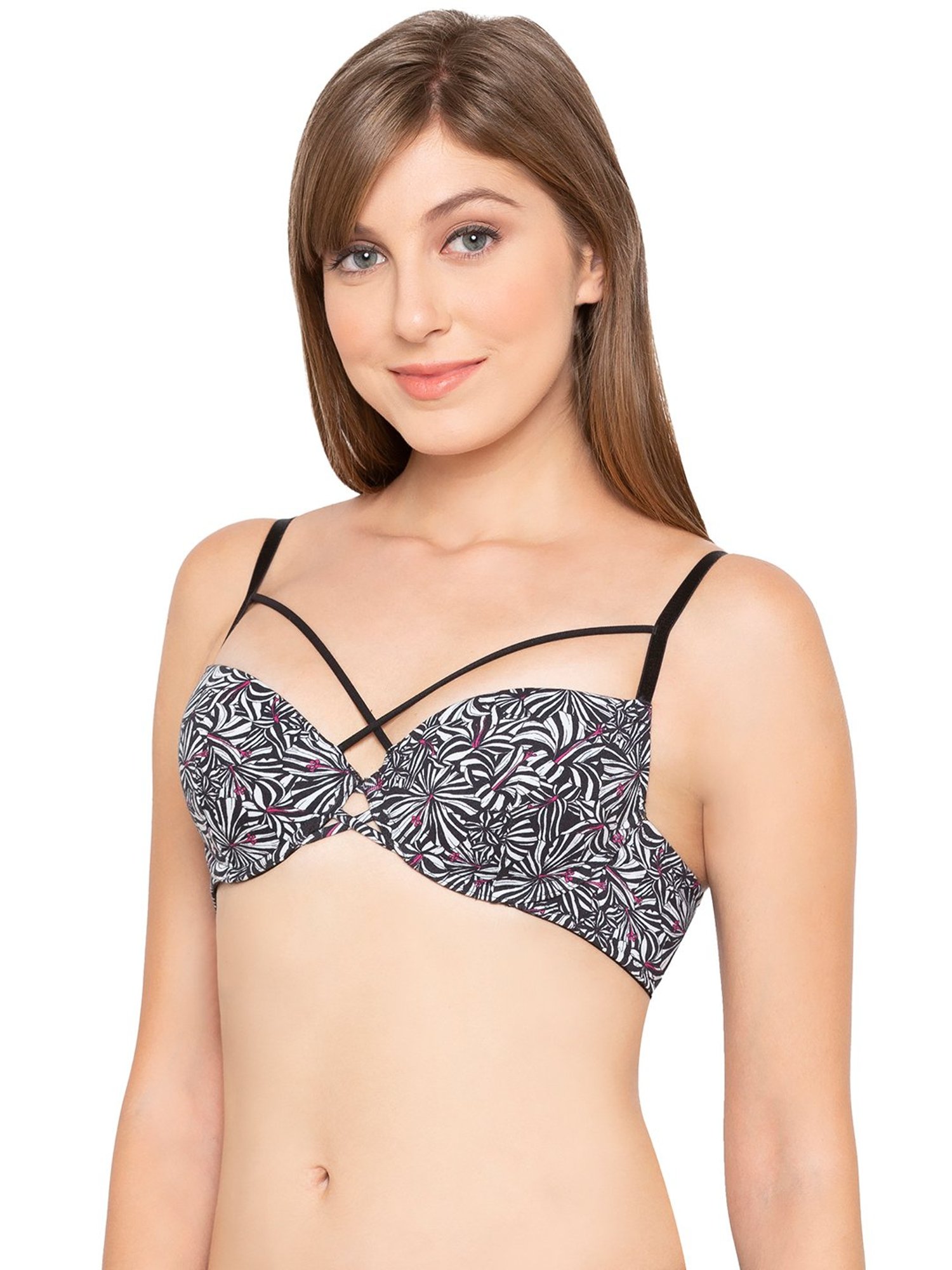 Candyskin Black & White Under Wired Padded T-Shirt Bra