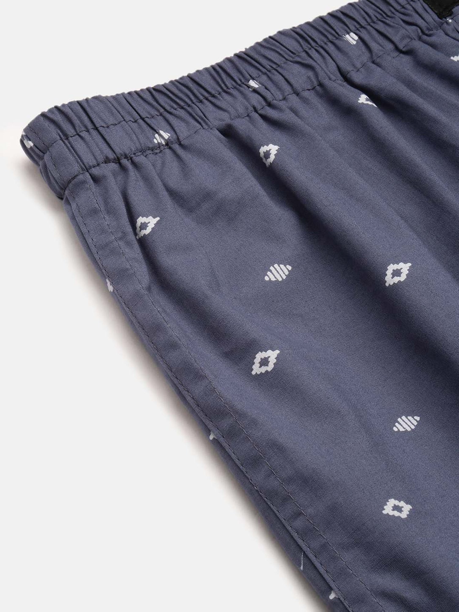 Showoff Grey Cotton Slim Fit Printed Boxers