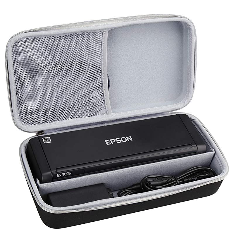 Hard Carry Travel Storage Case fit Epson Workforce ES300W ES200 Wireless Color Portable Document Scanner