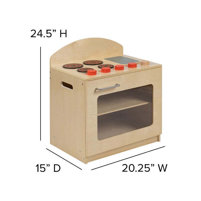 Emma and Oliver Children's Wooden Kitchen Set-Stove/Sink/Refrigerator for Commercial or Home Use