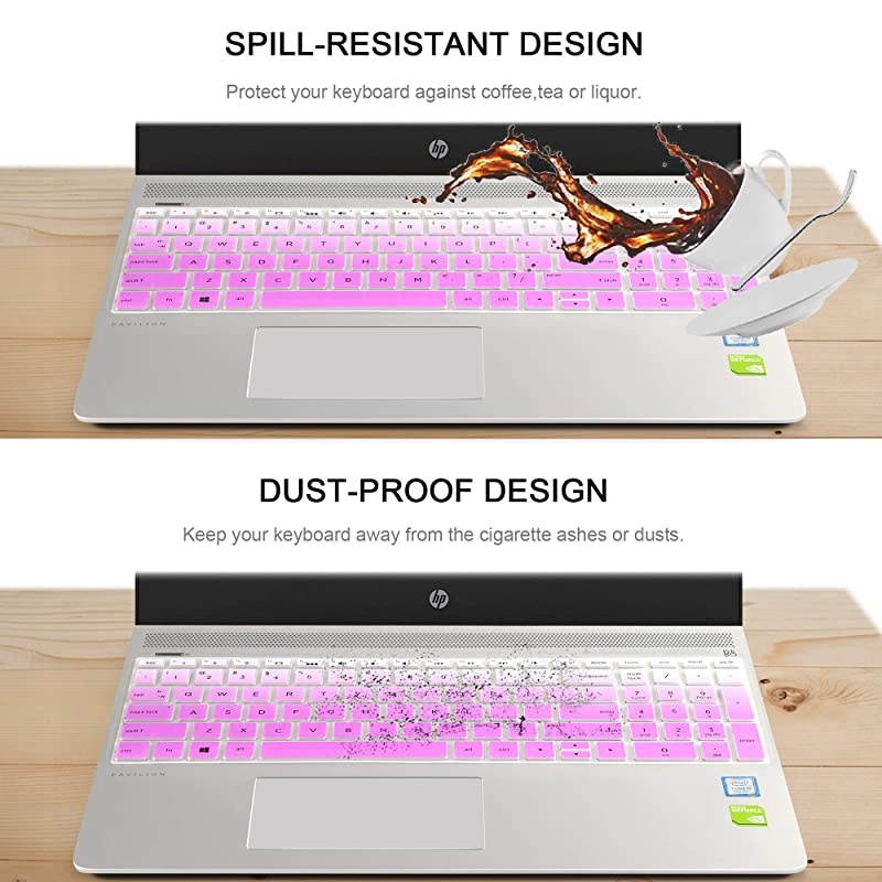 Cover Skin for 156 HP Pavilion X360 15BR075NR 15MBP012DX BP011DX BP111DX BP112DX 15MBQ021DX BQ121DX 15BS020NR 15BS020WM 15BS013DX 15BW011DX HP ENVY 17M gradualpurple+clear