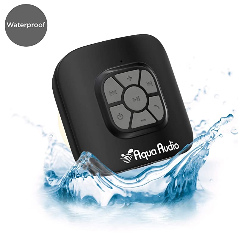 QZ-2Q0H-R3GO Cube Waterproof Bluetooth Wireless Speaker with Suction Cup and Built-in Mic for All Bluetooth Media Devices (Black)