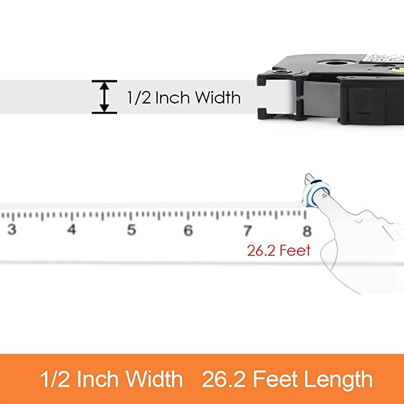 Pack Replace TZe131 12mm 07 inch Black on Clear Standard Laminated TZ131 Tape Compatible with Brother PTouch Label Maker PTD210 PTH110 PTD600 PT1230PC PT1280