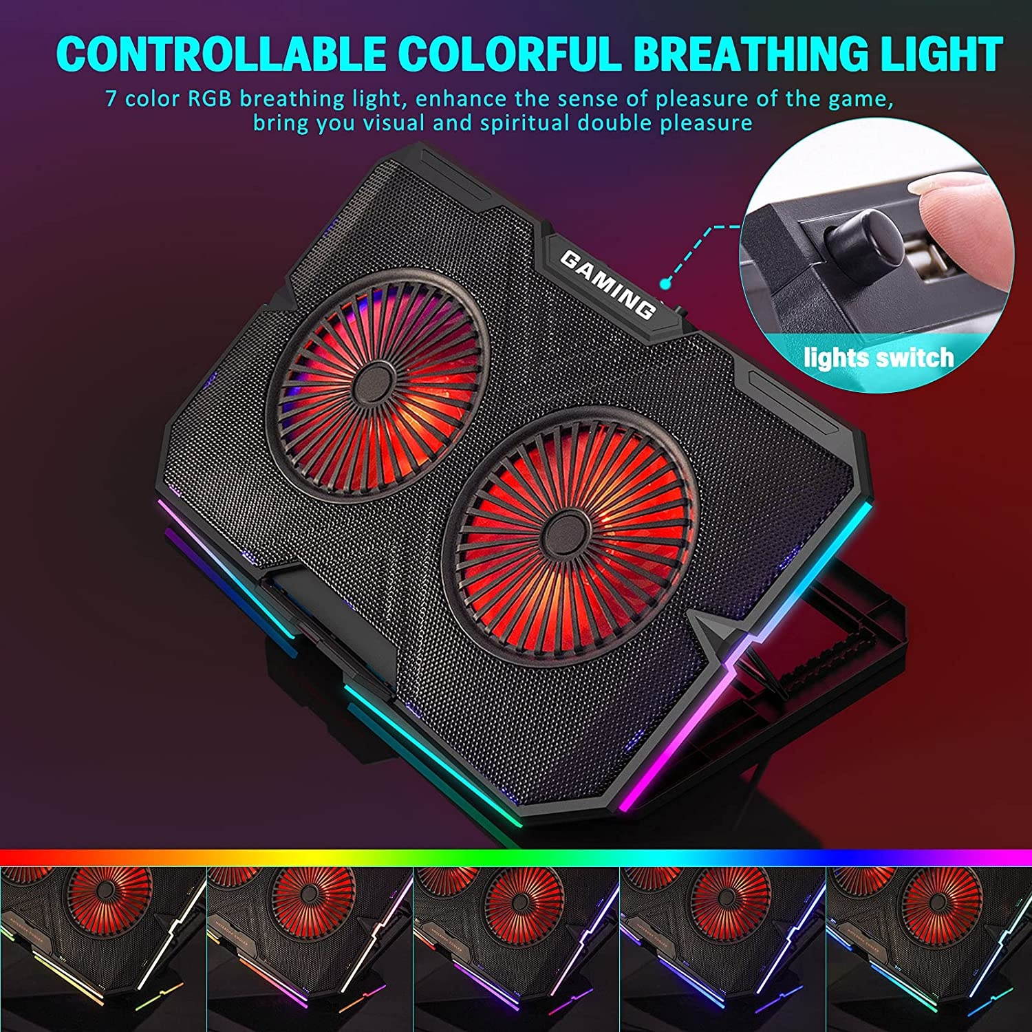 Computer Cooler USB Cooling Fan Laptop Notebook Cinema Cooler USB External Heat Sink Computer Bracket High Speed Mute Cool Pad (Color : NO.3)