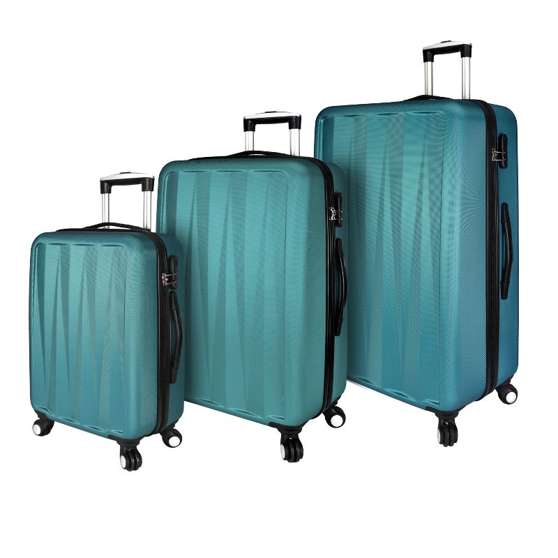 Elite Luggage 3pc Hardside Spinner Luggage Set - Teal