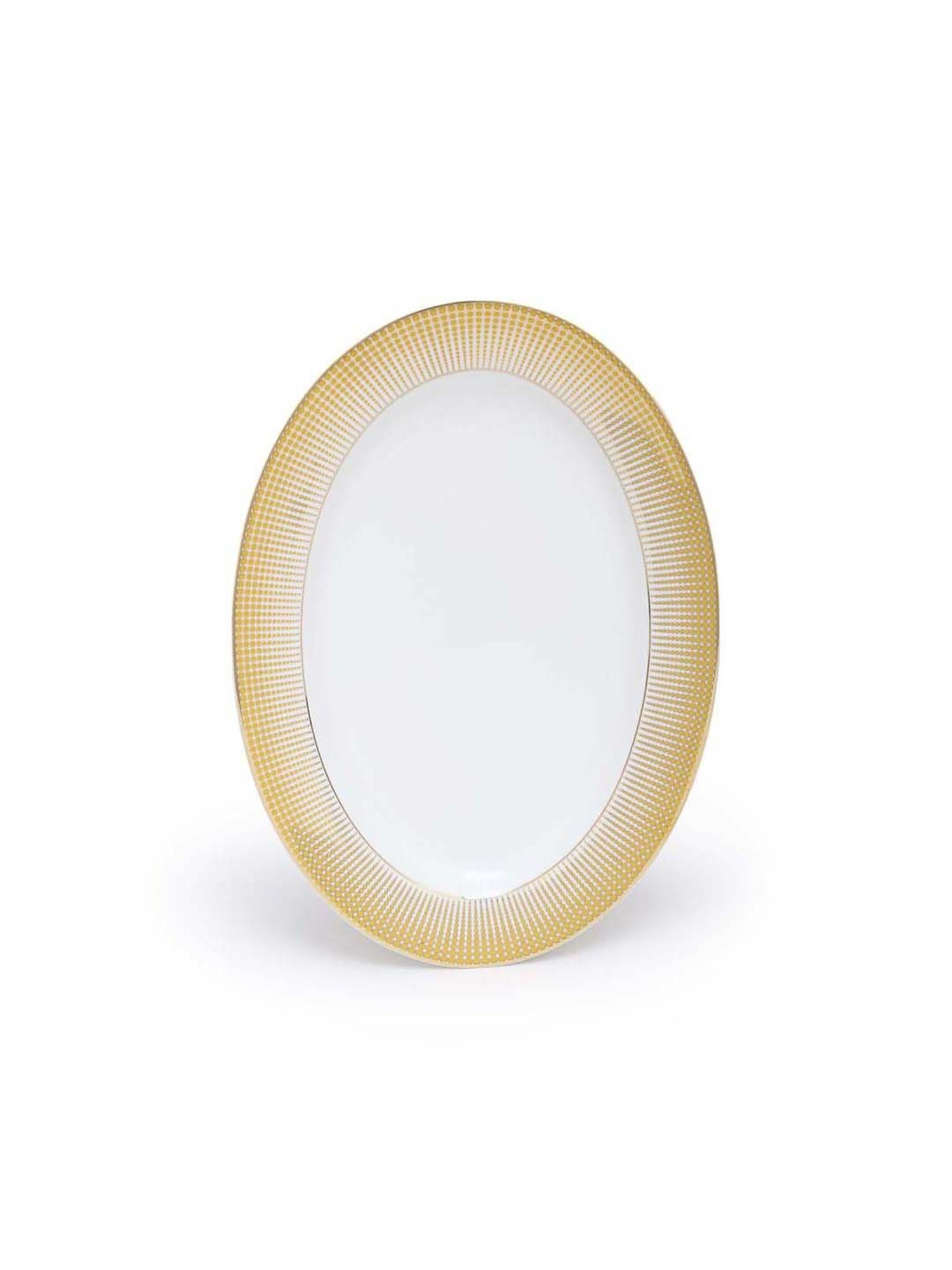 Home4U 'Aura' White & Golden Porcelain Dinner Set