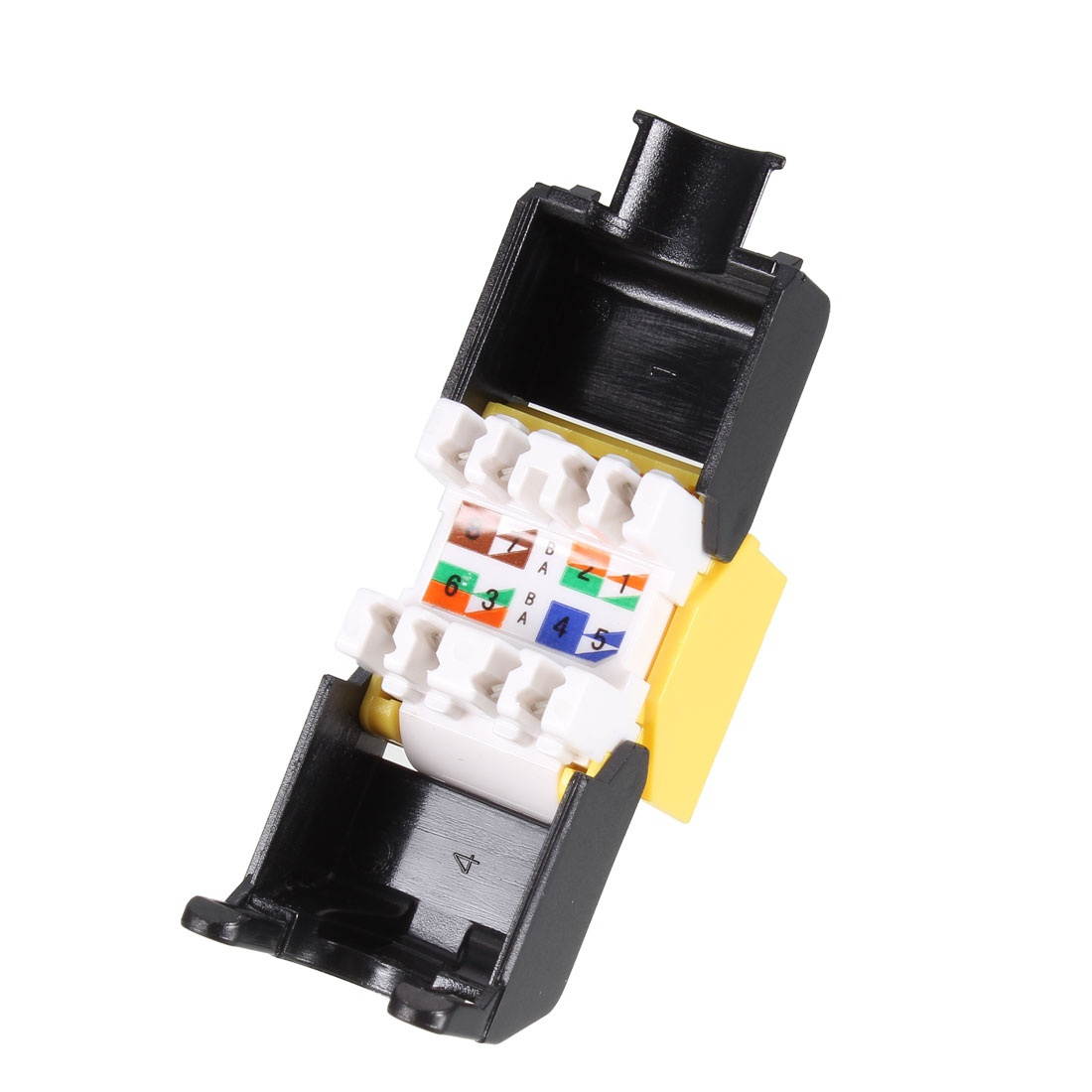 Cat6 110 Style Punch Down Keystone Jack, White, CAT 6, Rj45 90 Degree 50-Pack