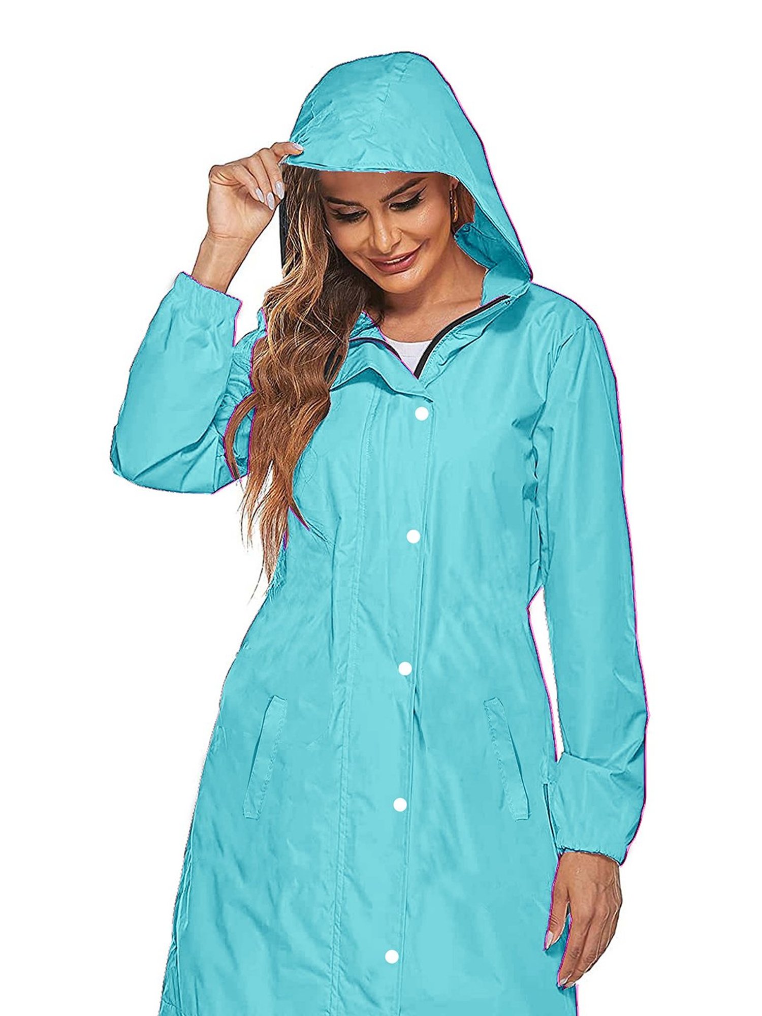 CAMISON Sky Blue Regular Fit Rain Jacket