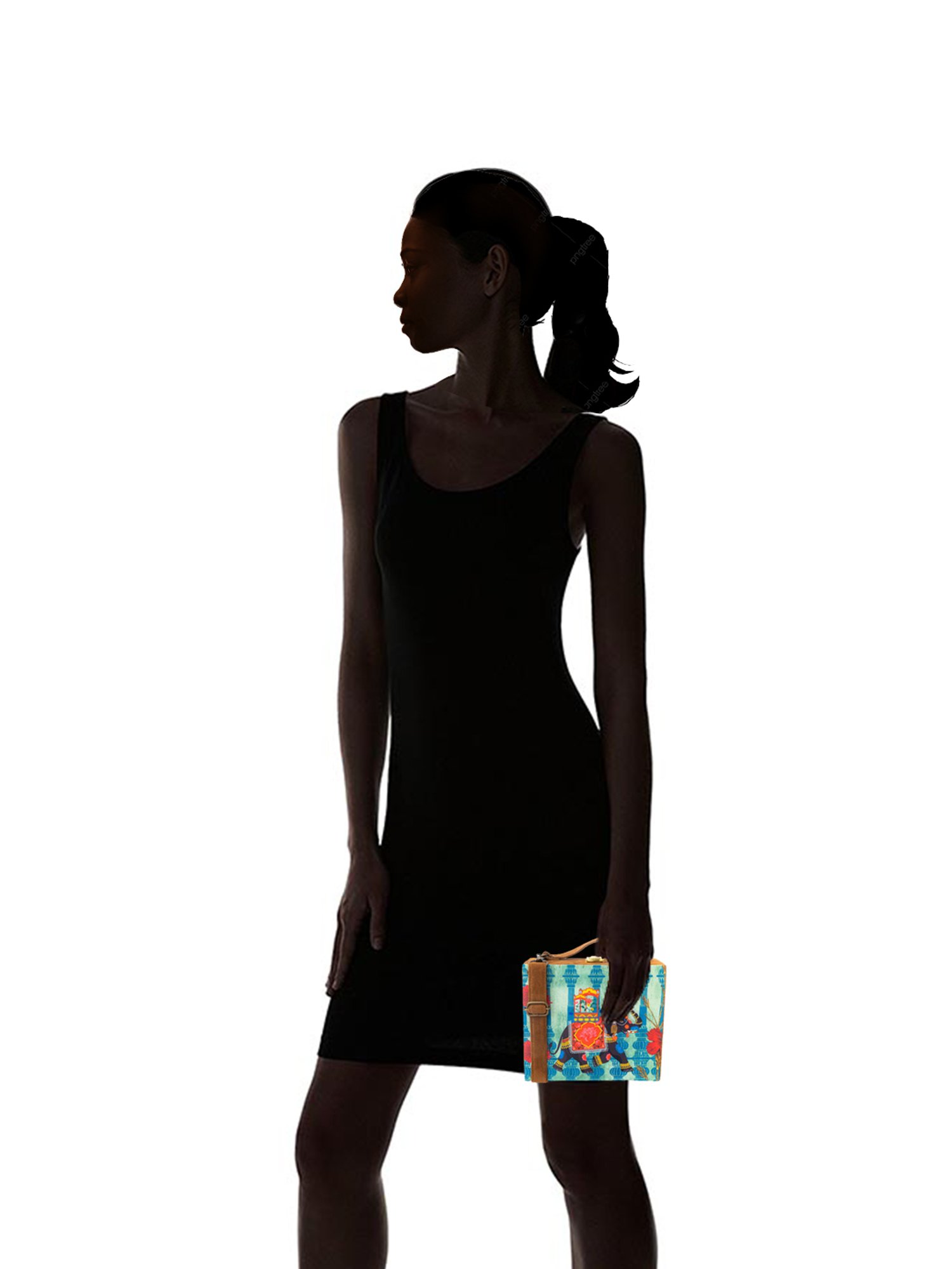 NR by Nidhi Rathi Blue Fabric Clutch