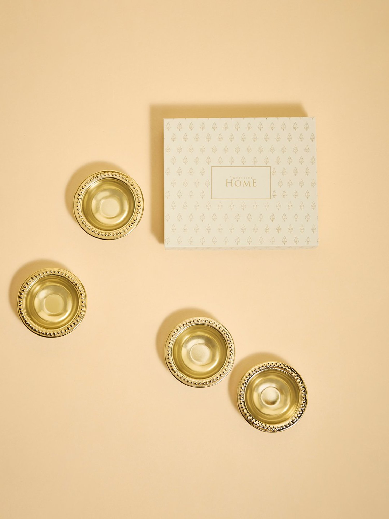 Westside Home Gold Diyas (Set of 4)- Festive Season Gift